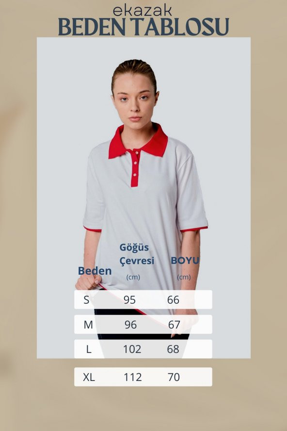 Polo Yaka Pike Kadın Pamuk T-shirt - 11