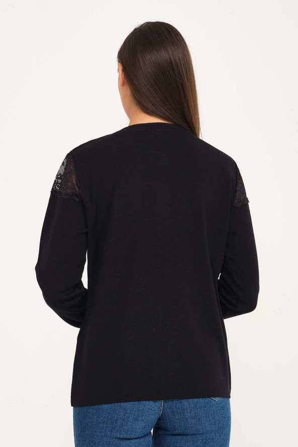 Dantelli Italyan Yün Hırka-bluz Takım - 2