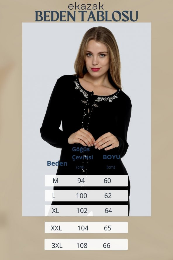 Kristal Taşlı Italyan Yün Triko Hırka - 5