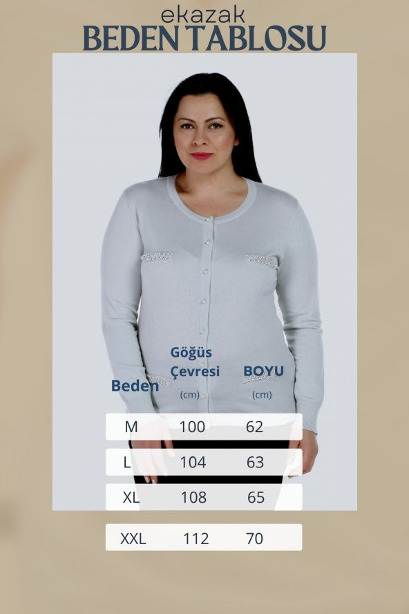Kaşmir Kristal Inci Detaylı Riko Hırka - 5