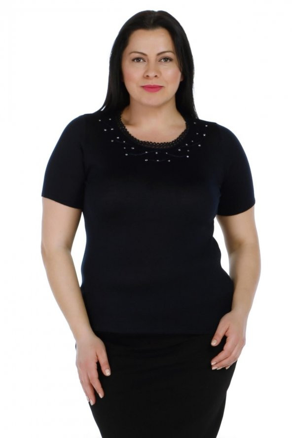 Kristal Taş El Şçliği Triko Bluz - 6
