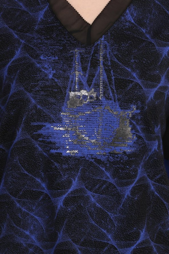 Kumsal Baskılı T-shirt - 4