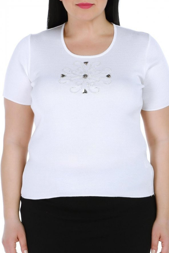 İnci Detaylı Triko Bluz - 4