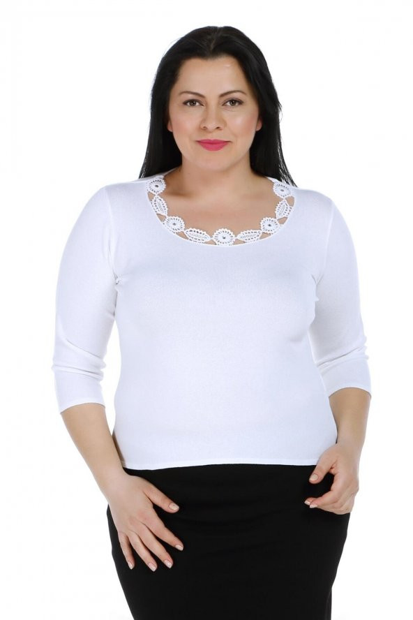 Kristal Taş El Işçliği Triko Bluz - 5
