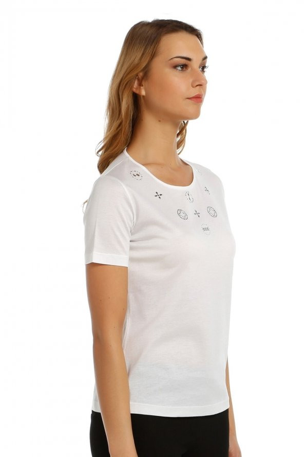 Taş Detaylı T-shirt - 3