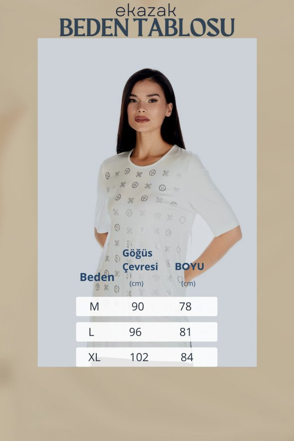 Kristal Taşlı T-shirt Bluz - 6