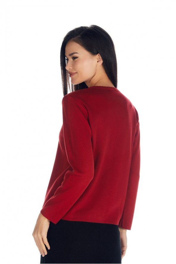 Pamuklu Triko Örme Hırka - 2