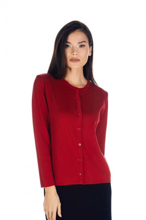 Pamuklu Triko Örme Hırka - 3