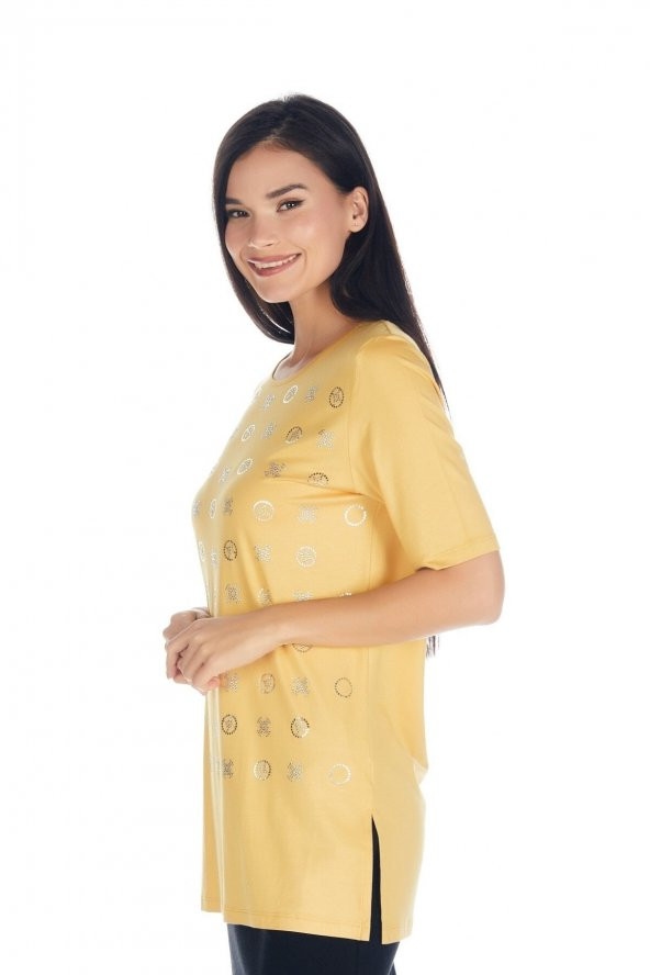 Kristal Taşlı T-shirt Bluz - 10