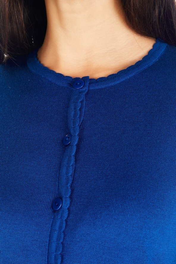 Pamuklu Triko Örme Hırka - 8