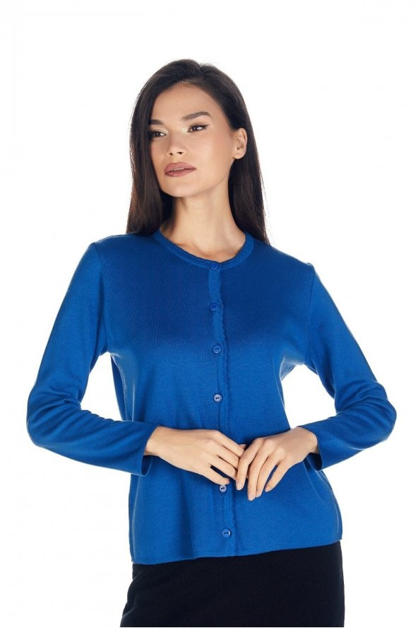 Pamuklu Triko Örme Hırka - 11