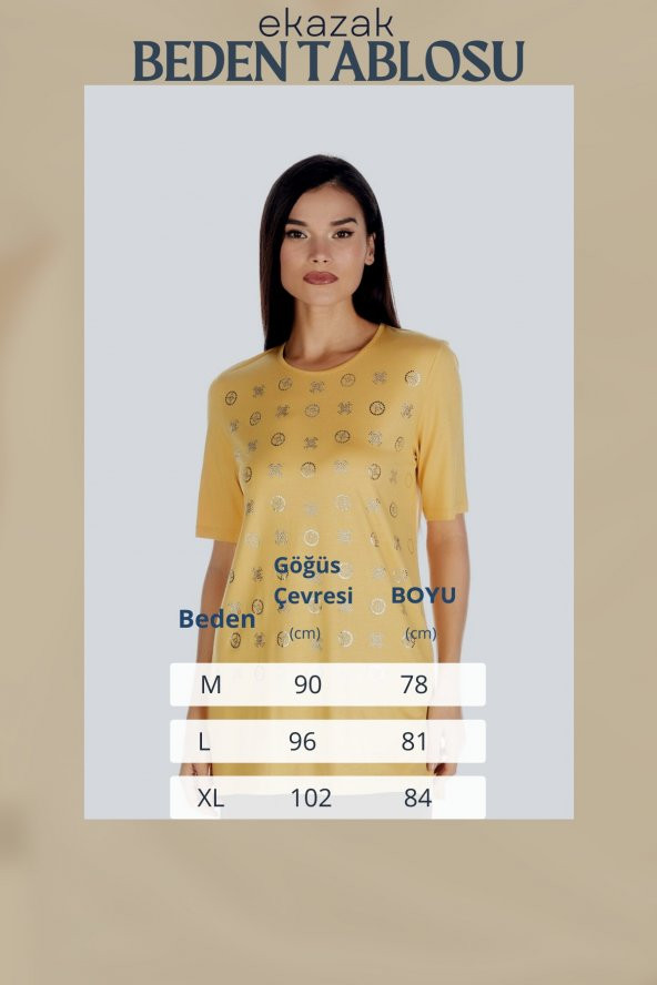Kristal Taşlı T-shirt Bluz - 12