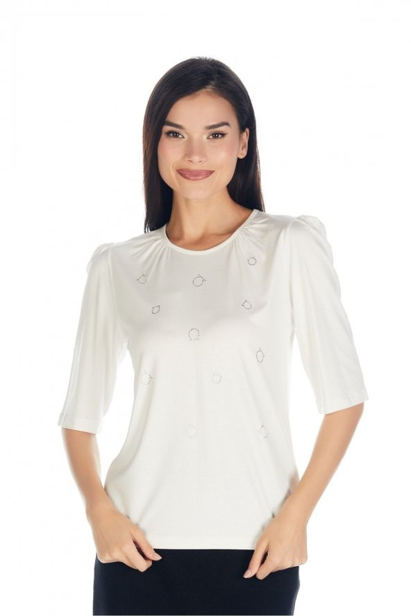 Kadın Hotfix Viskoz-lycra T-shirt - 7