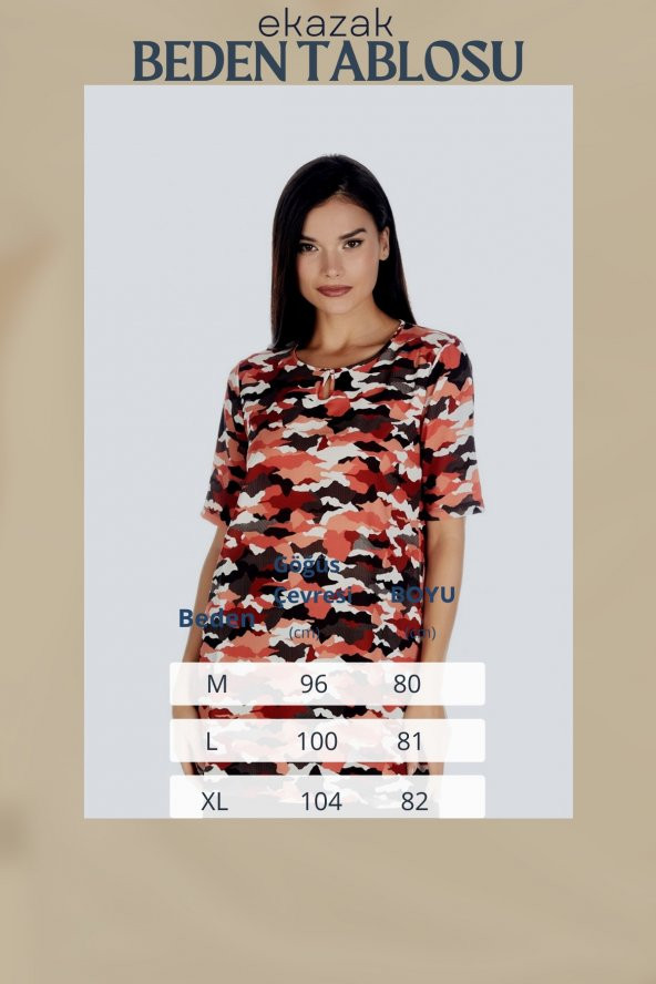 Kadın Kamuflaj Poly Tunik - 7