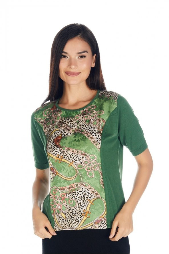Kadın Japon Stil Pamuk Rayon Lüks Triko Bluz - 6