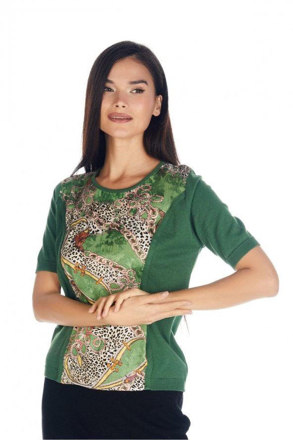 Kadın Japon Stil Pamuk Rayon Lüks Triko Bluz - 8