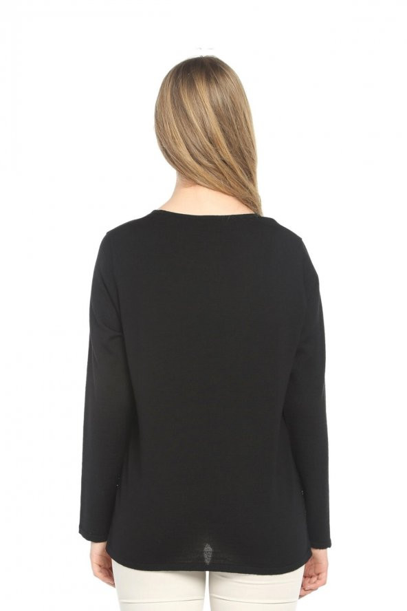 Cep Detaylı Triko Kazak - 2