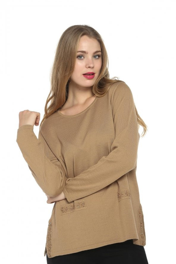 Cep Detaylı Triko Kazak - 6