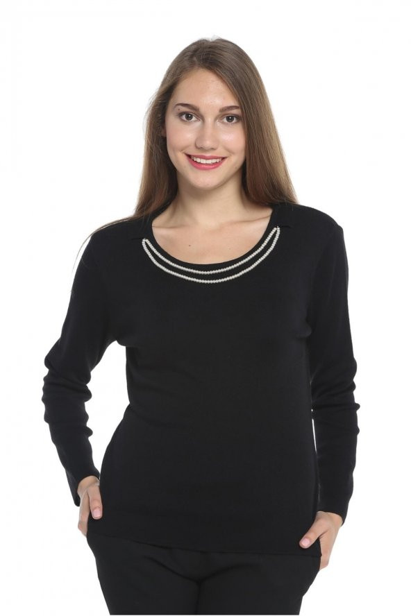 Incili Kolye Triko Kazak