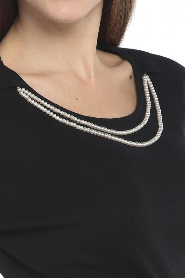 Incili Kolye Triko Kazak - 4