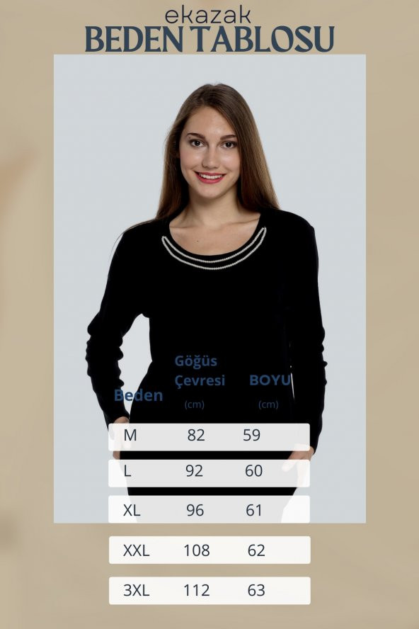 Incili Kolye Triko Kazak - 5