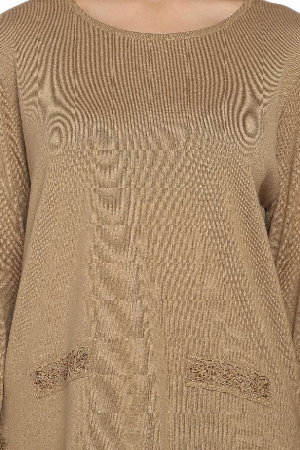 Cep Detaylı Triko Kazak - 9