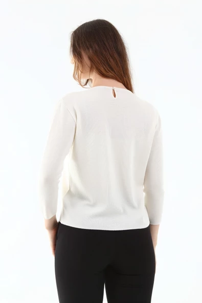 Kadın Kristal (crystalized By Swarovski) Taşlı Triko Kazak - 2