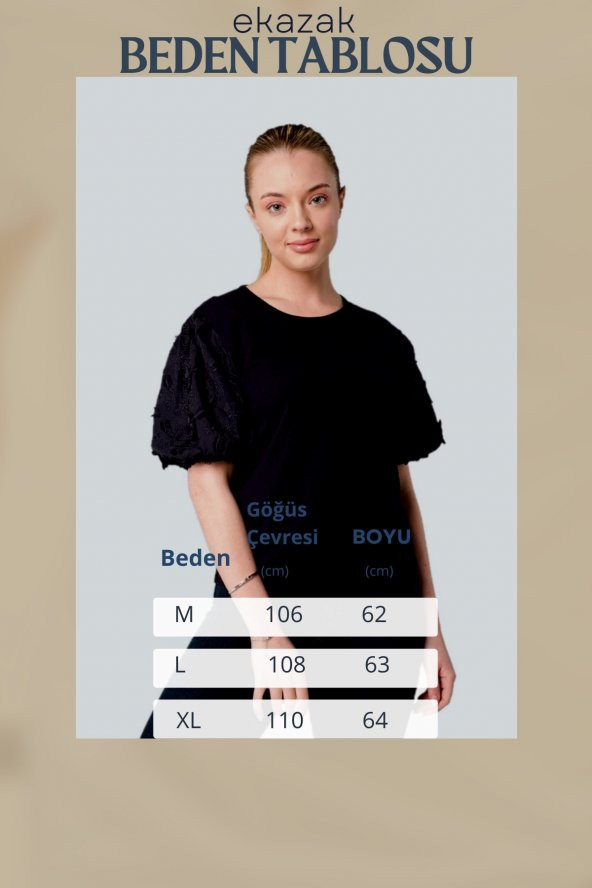 Güpür Dantel Yonca Çiçekli Kol Bluz - Resim 6