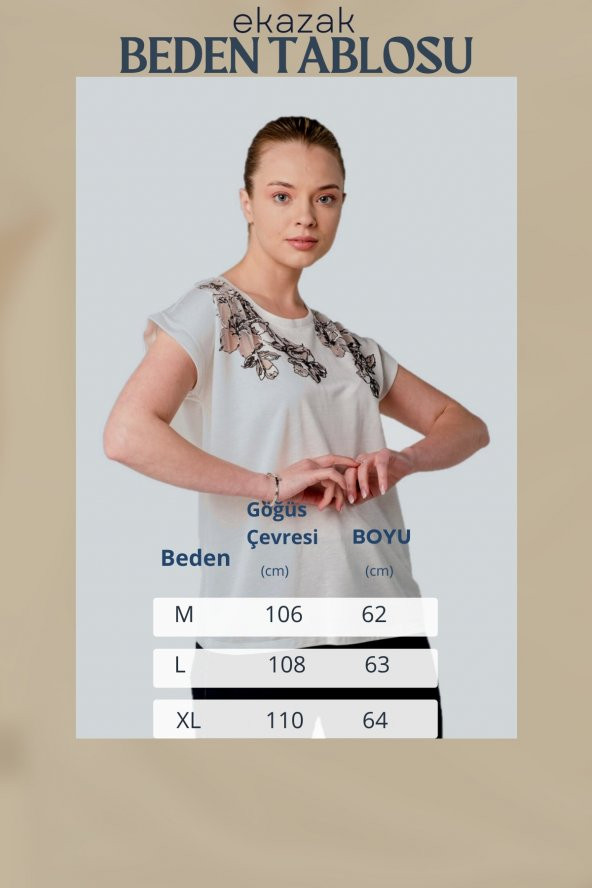 Transparan Devoe Baskılı Bluz Tshirt - 5