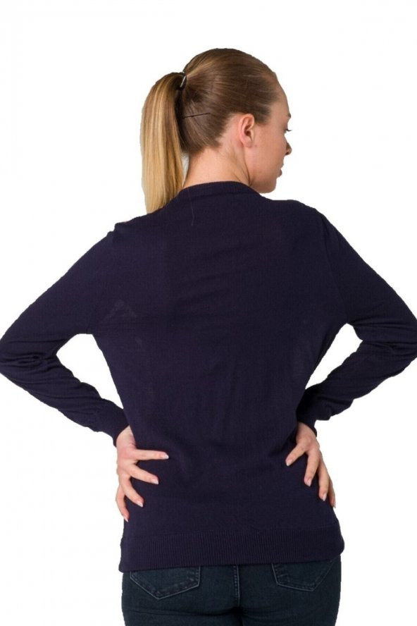 Kristal Fashion Baskılı Luxury Triko Örme Hırka - 2