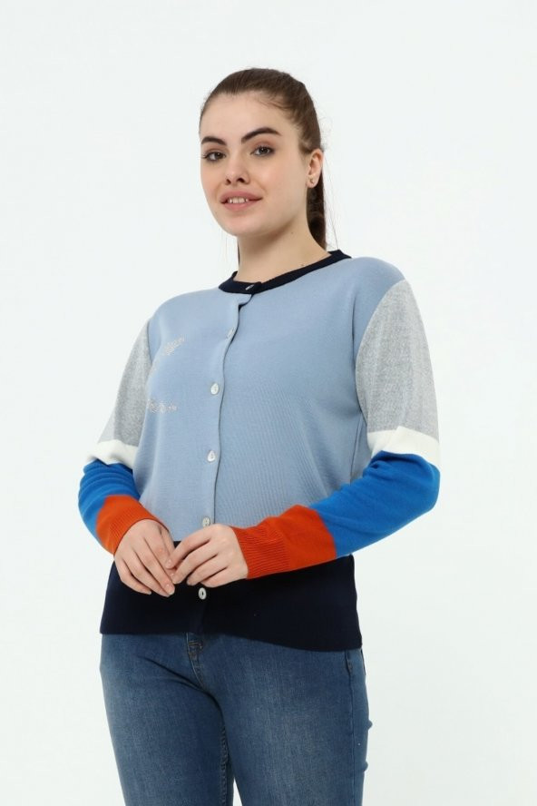 Kadın Kristal Taş Kalplı Hırka - 11