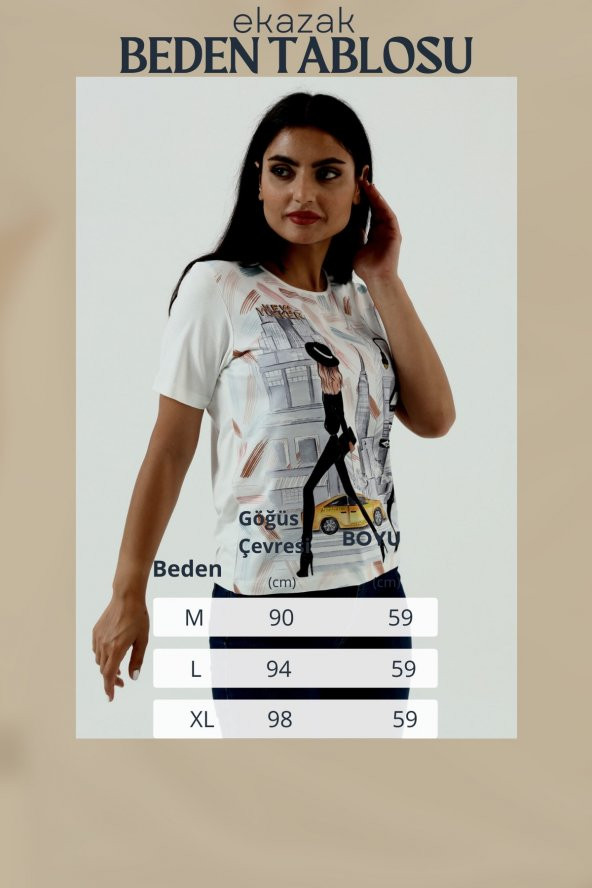 Kristal Taş Ve Baskılı Tişört - 7