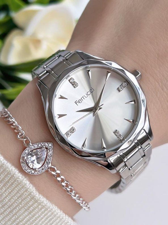 BLKT.2.965 Ferrucci Kadın Kol Saat 30 Mt Suya Dayanıklı Çelik Kordon Kararmaz Renk Atmaz+Bileklik ürün görseli