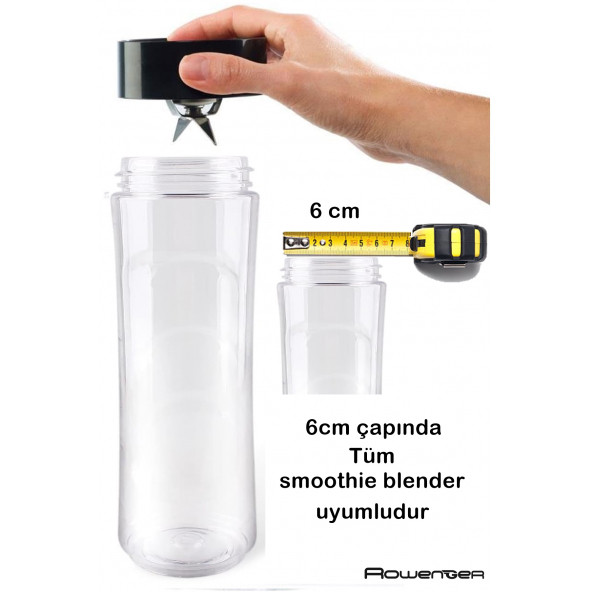 Rowenger Smoothie Blender Matarası Şişesi Arçelik Beko Grundig Vestel Goldmaster Schafer Homend RO-600 - 2