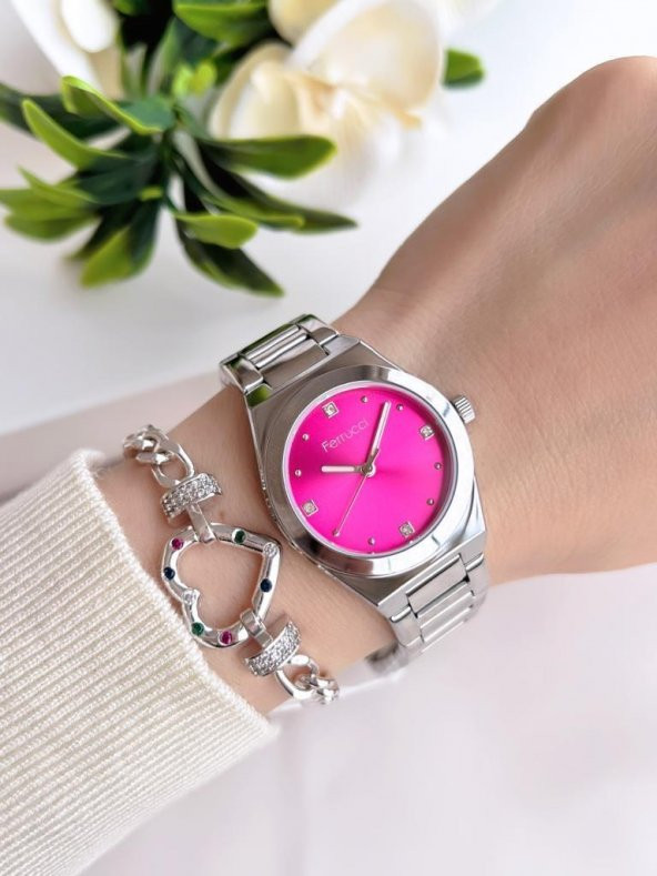 BLKT.2.967 Ferrucci Kadın Kol Saat 30 Mt Suya Dayanıklı Çelik Kordon Kararmaz Renk Atmaz+Bileklik - Resim 2