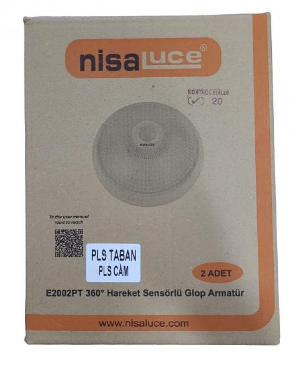 NisaLuce Sensörlü Glop Armatür 2 Adet - 3