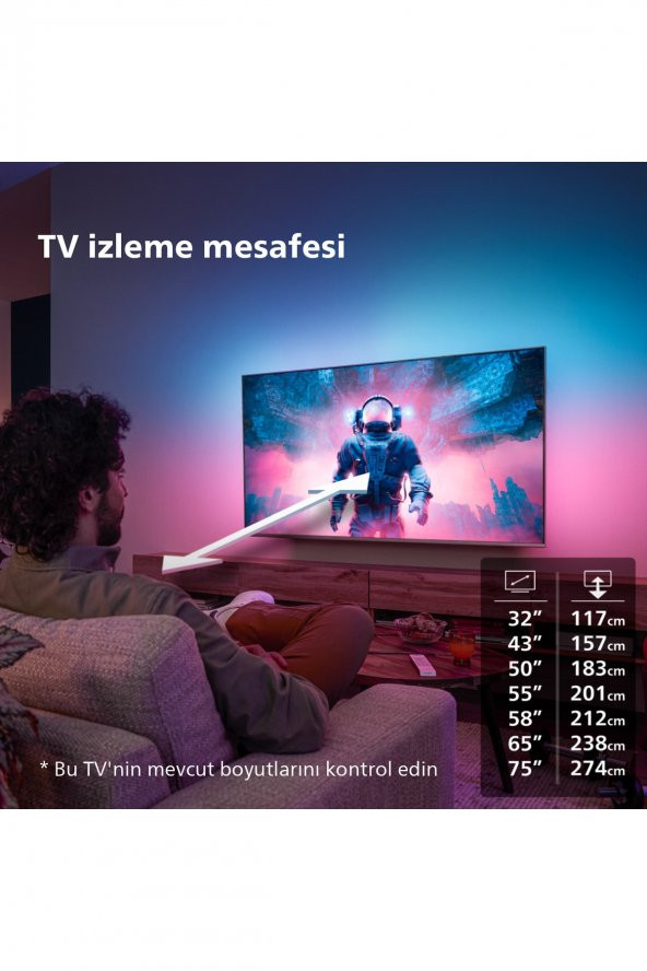 55PUS8508 55 139 Ekran Uydu Alıcılı 4K Ultra HD Smart Ambilight LED TV - 12