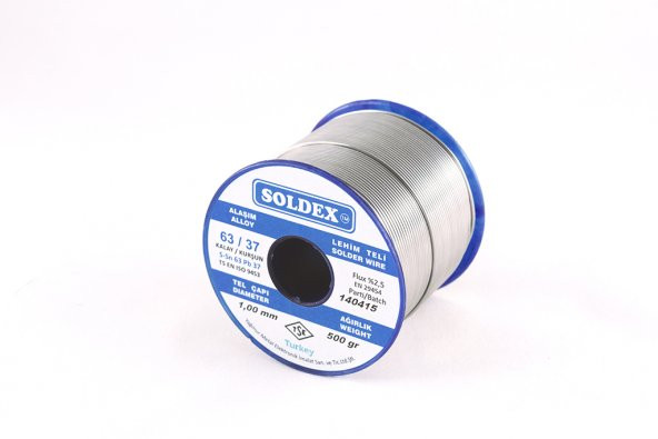 Soldex 63-37 Lehim Teli 500 Gr 0,75 mm - Sn63  Pb37