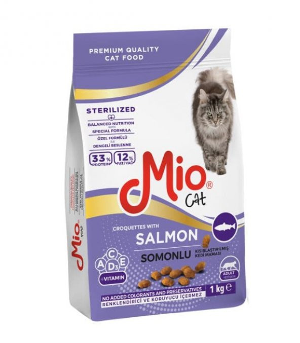Mio Sterilised Somonlu Kısır Kedi Maması 1 Kg