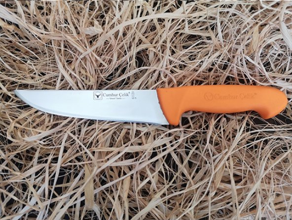 Sürmene Cumhur Çelik 61120 Kasap Kurban Bıçağı, 16,5 cm, Kaymaz Sap
