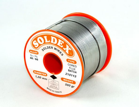 Soldex 40-60 Lehim Teli 500 Gr 1.2 mm - Sn40  Pb60