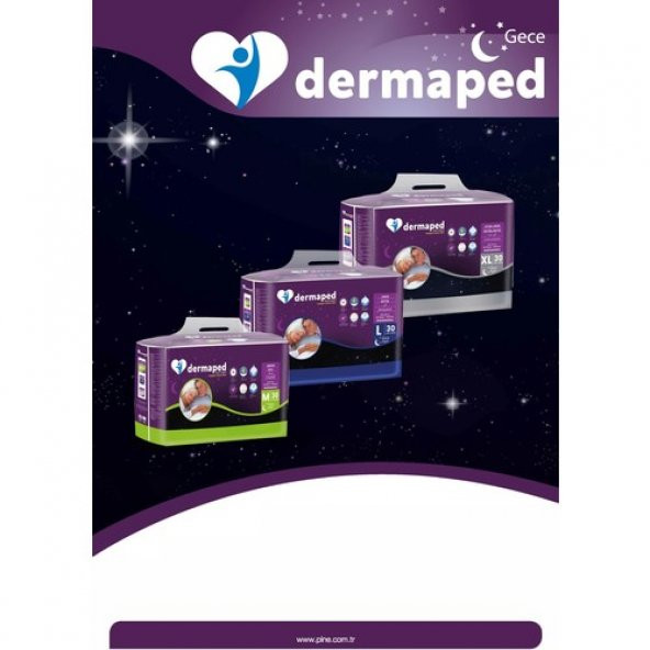 Dermaped Gece X-Large 120-170 cm 30lu Bel Bantlı Yetişkin Hasta Bezi - 5