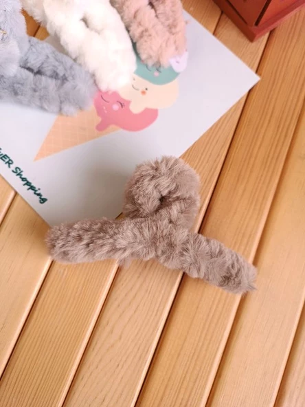 Peluş Tüylü Mandal Toka - 2