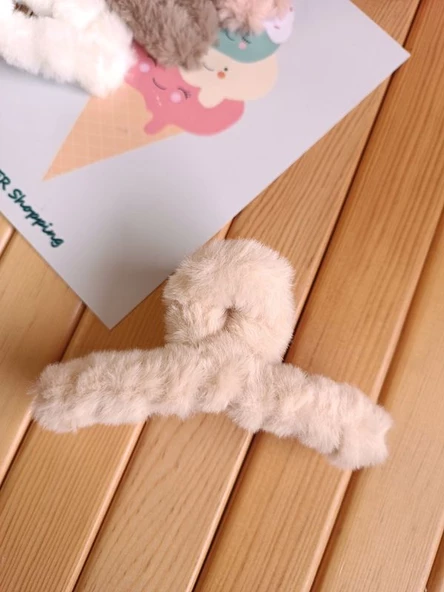 Peluş Tüylü Mandal Toka - 5