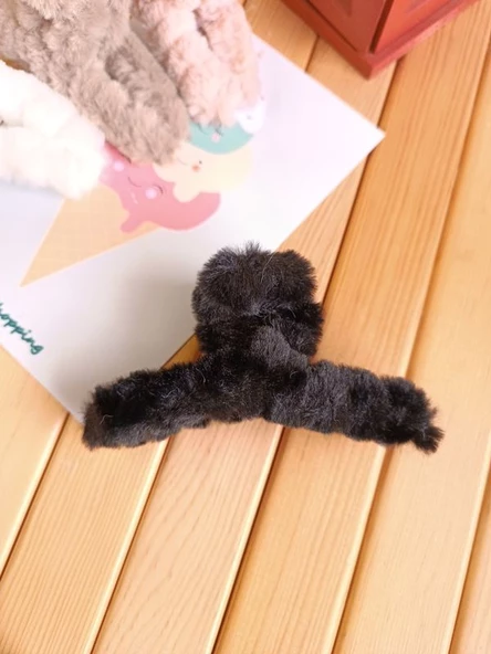Peluş Tüylü Mandal Toka - 7