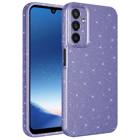 Samsung Galaxy A24 Kılıf Kamera Korumalı Simli Lüks Koton Kapak Kılıf - 6