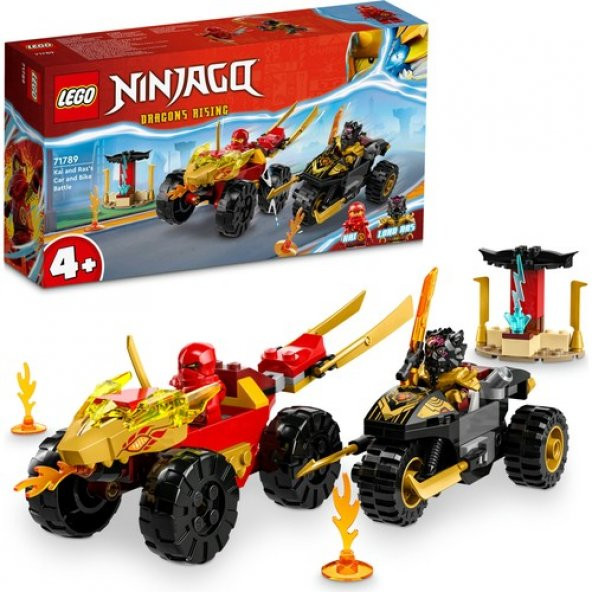 LEGO Ninjago  71789 Kai ve Rasın Araba ve Motosiklet Savaşı (103 Parça)