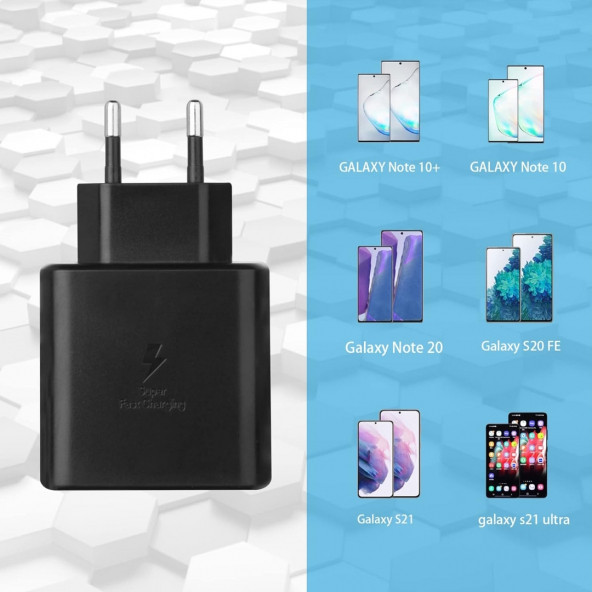 Samsung Galaxy A34 5G Uyumlu 45W Süper Hızlı Type-C Şarj Cihazı Adaptörü - İthalatçı Garantili Siyah - Resim 5