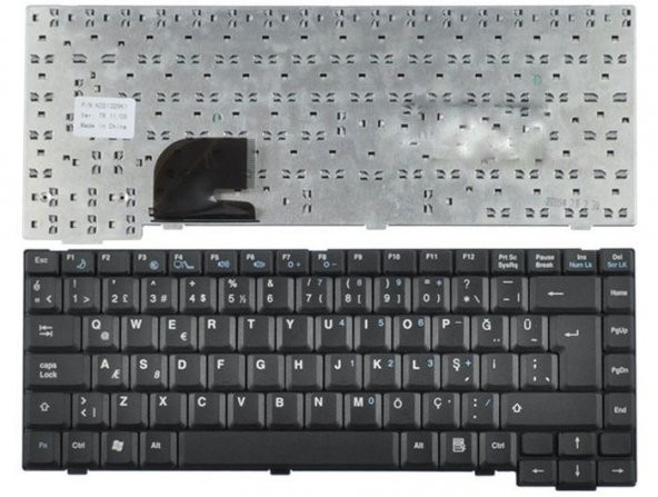 Fujitsu Siemens Amilo A1640, A1645, A1645G, M1405, M1424, M1425 Notebook Klavyesi, Siyah TR K021329K1