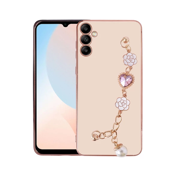 Samsung Galaxy A14 Kılıf El Tutamaçlı Kamera Korumalı Taka Silikon Kapak Kılıf - Resim 5